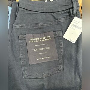 Good American Power Stretch Pull-On Straight Jean- black